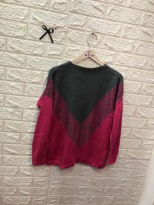 Color Block Pullover Sweater