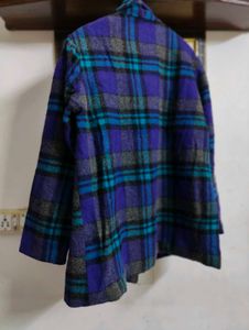 Vintage Plaid Wool Coat