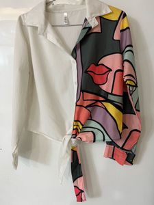 Artistic Abstract Print Shirt