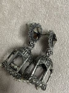 Elegant Jhumka Earrings with Pearls