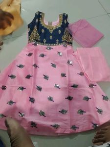 4 colour available Girls' Ethnic Dress with Dupatt