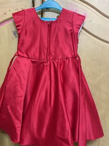 Party Wear Satin Frock For Girls