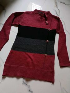 Stylish Color Block Knit Sweater