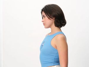 Cute Blue Graphic Tank Top