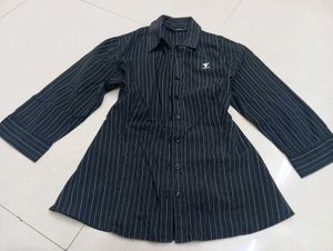 Chic Striped Button-Up Blouse