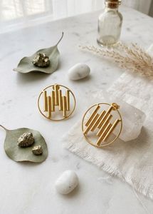 Geometric Bar Drop Earrings