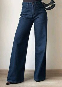 dark blue baggy jeans