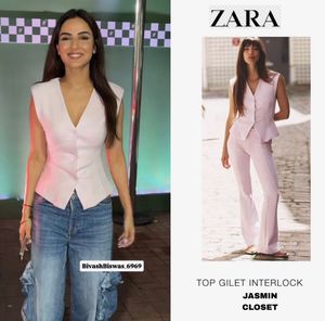 ZARA Pink Sleeveless Vest Top