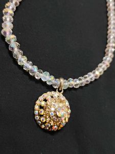 Crystal Beaded Necklace with Pendant