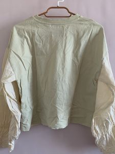 Oversized Light Yellow Top with Balloon Sleeves