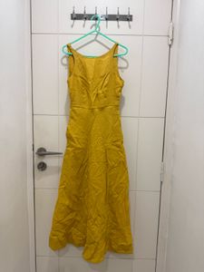 Yellow Sleeveless Midi Dress