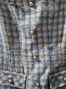 Elegant Tweed mini Dress - Blue