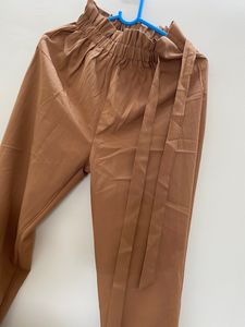 Shein Brown ankle tie up pants