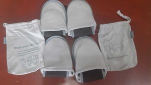 2 Indoor Slippers - soft flannel/cotton, rubber so
