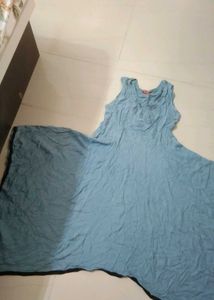 Span Blue Relaxed Fit kurta