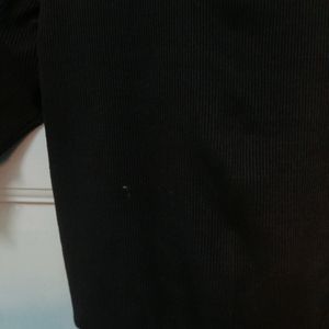 Korean New Branded Sweetheart Neck Black Crop Top