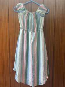 Striped High-Low Dress