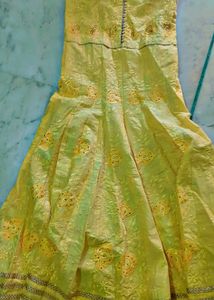 totally New 🆕 Elegant Yellow Embroidered Gown
