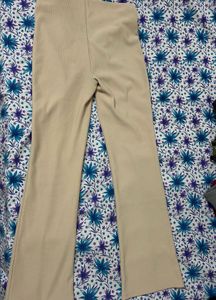 Beige Flared Trousers by Max