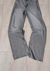 Grey baggy and boycut jeans