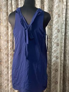 Stylish Navy Blue Sleeveless Dress