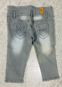 Brand New Grey Color 3 Quarter Denim Pants