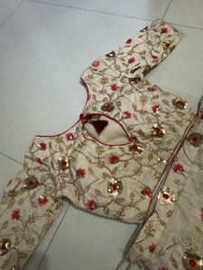 Embroidered silk Lehenga Choli Set