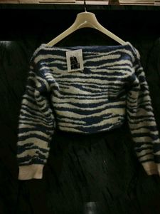 Stylish Striped Cropped Sweater