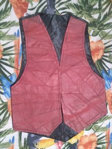 Leather Patchwork Vest