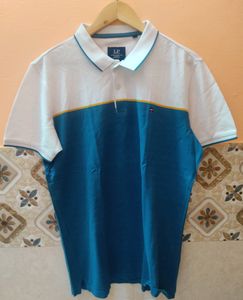 Louis philLippe white  blue cotton T shirt