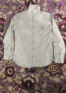 Celio Light Beige Western Style Shirt