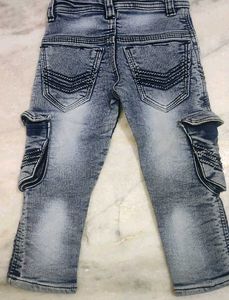 Grey Denim Jeans For 6- 9 Month Baby Girl