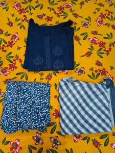 Elegant Blue Embroidered Kurta Set
