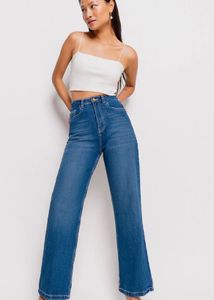 Freakins High-Rise Straight Fit Jeans
