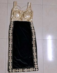 Sequin Blouse & Embroidered Skirt Kurti