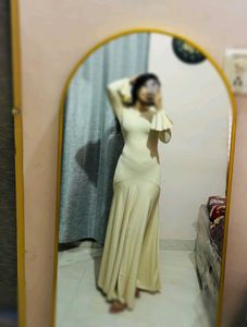 Elegant Cream Maxi Dress