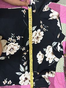 Floral Crop Top And Skirt Combo