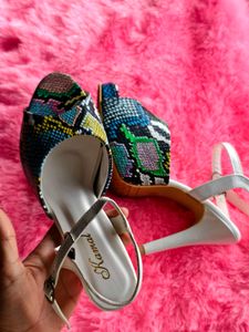 Reptilian Textured Heels