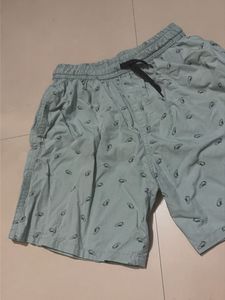 Light Blue Printed Shorts