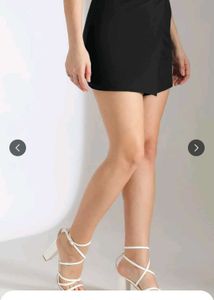 Chic Black Wrap Mini Skirt