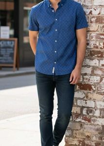 Aeropostale Blue  Short Sleeve Shirt Medium