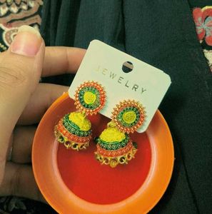 Vibrant Jhumka Earrings