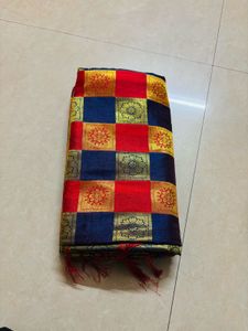 Vibrant Checkered Silk Saree