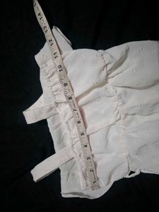 Cute White Ruffle Jumpsuit for Girls