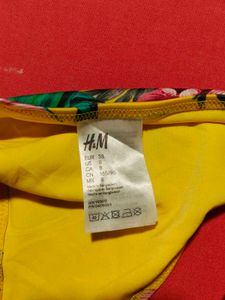 Yellow Floral Printed H&amp;M Bikini Bottom – Size/M