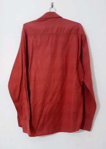Men's Rust Colored Button-Down Shirt