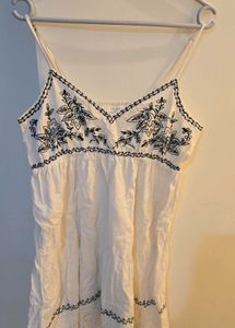 Boho Embroidered Mini Dress