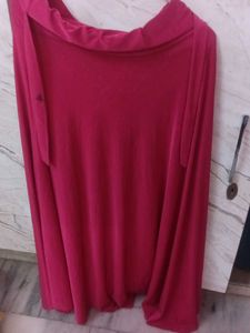 Vibrant Pink Off-Shoulder Blouse