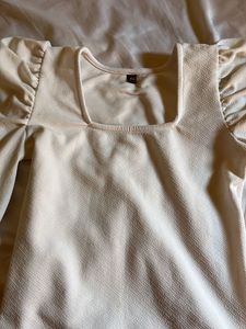 Chic Square Neck Puff Sleeve Top