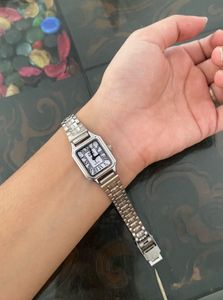 Elegant Silver Square Watch